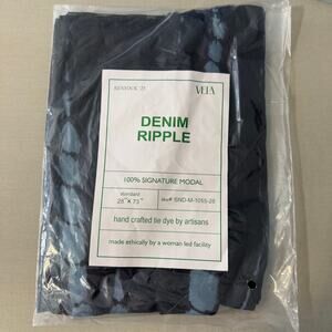 Vela Scarf or Hijab, Denim Ripple